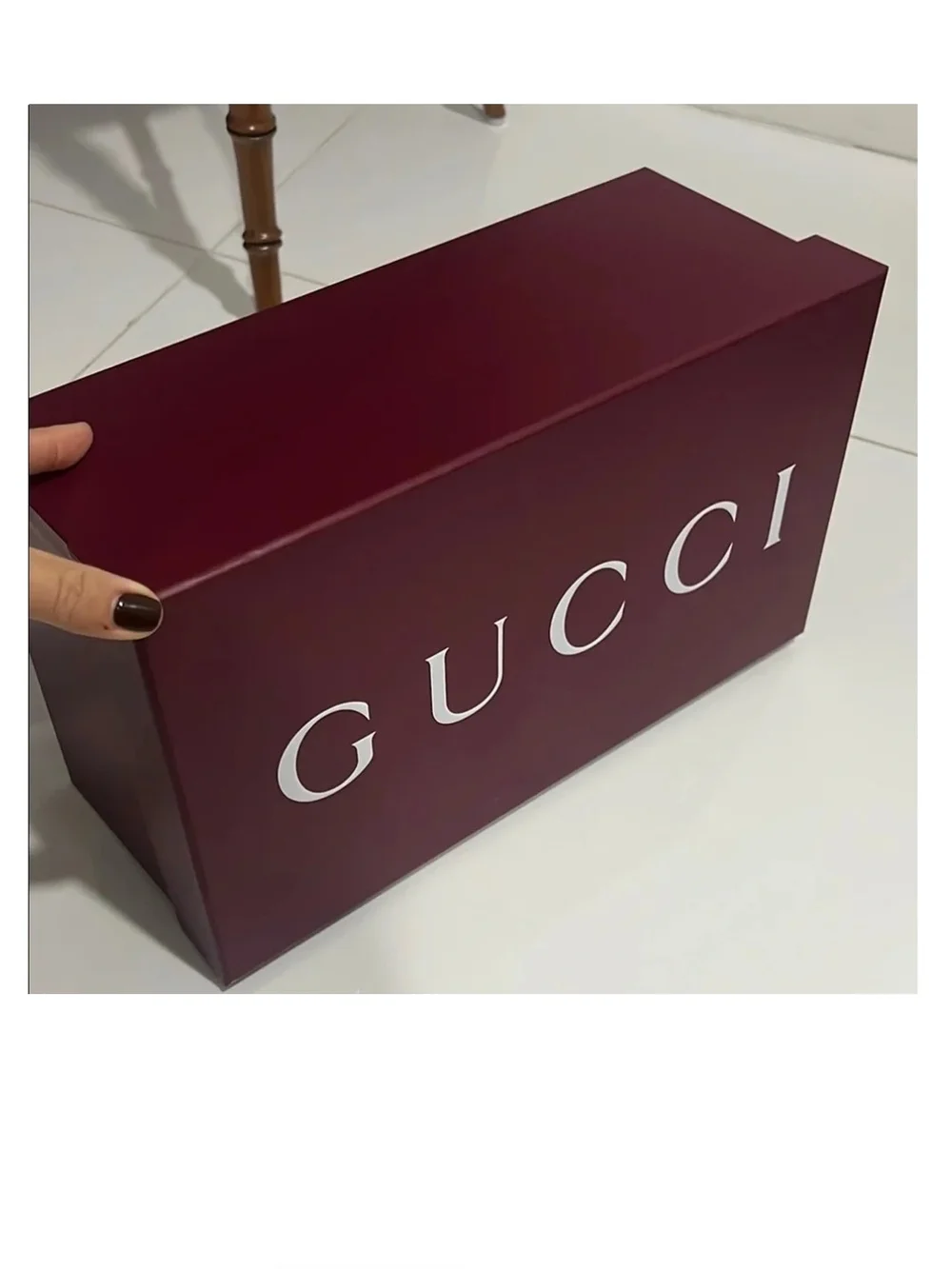Gucci Men's Duo Shoe Boxes – Deep Wine with White Logo